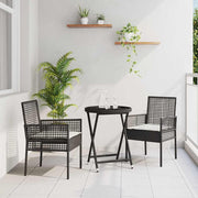Bistro set za vrt 3 pcs Crna poliratan