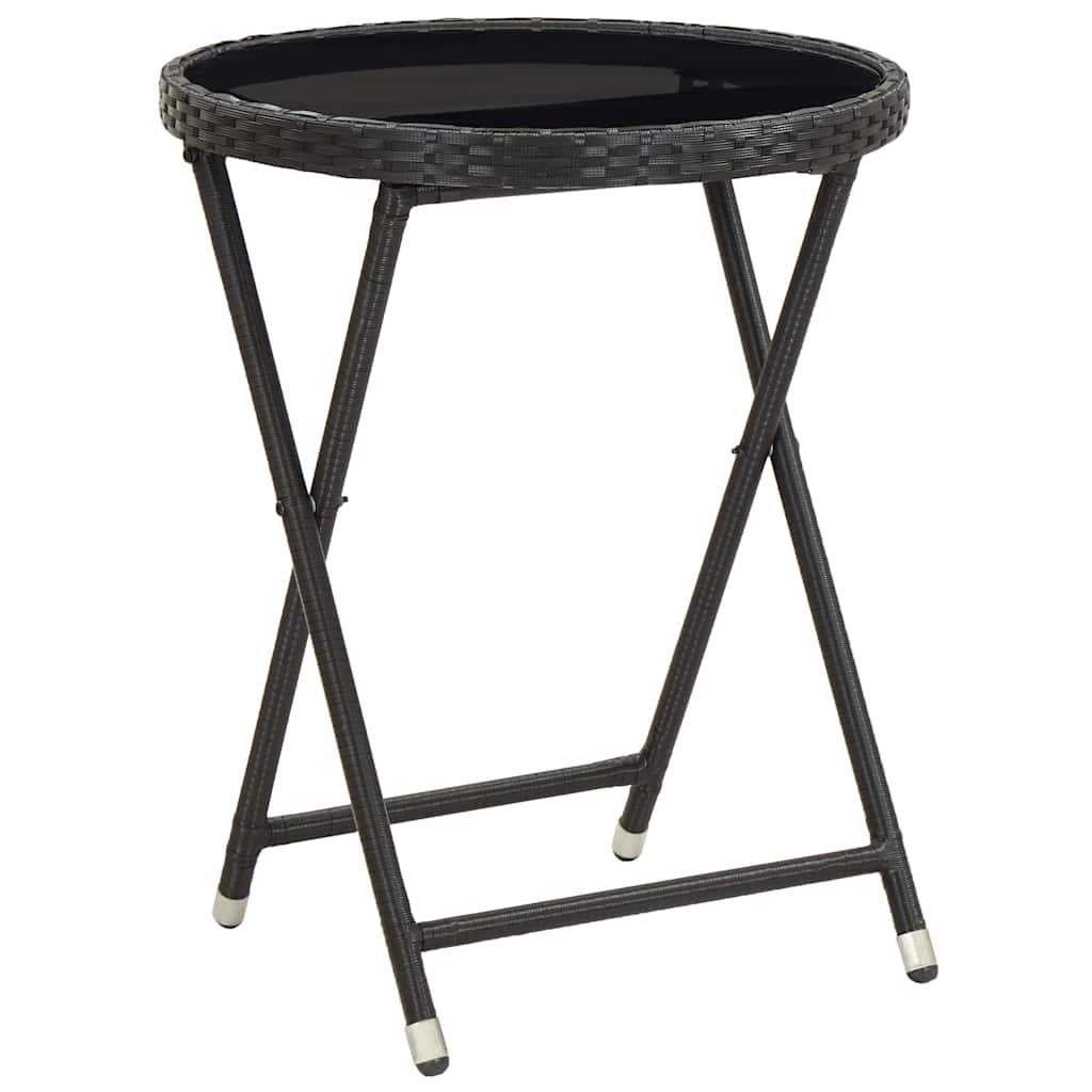 Bistro set za vrt 3 pcs Crna poliratan