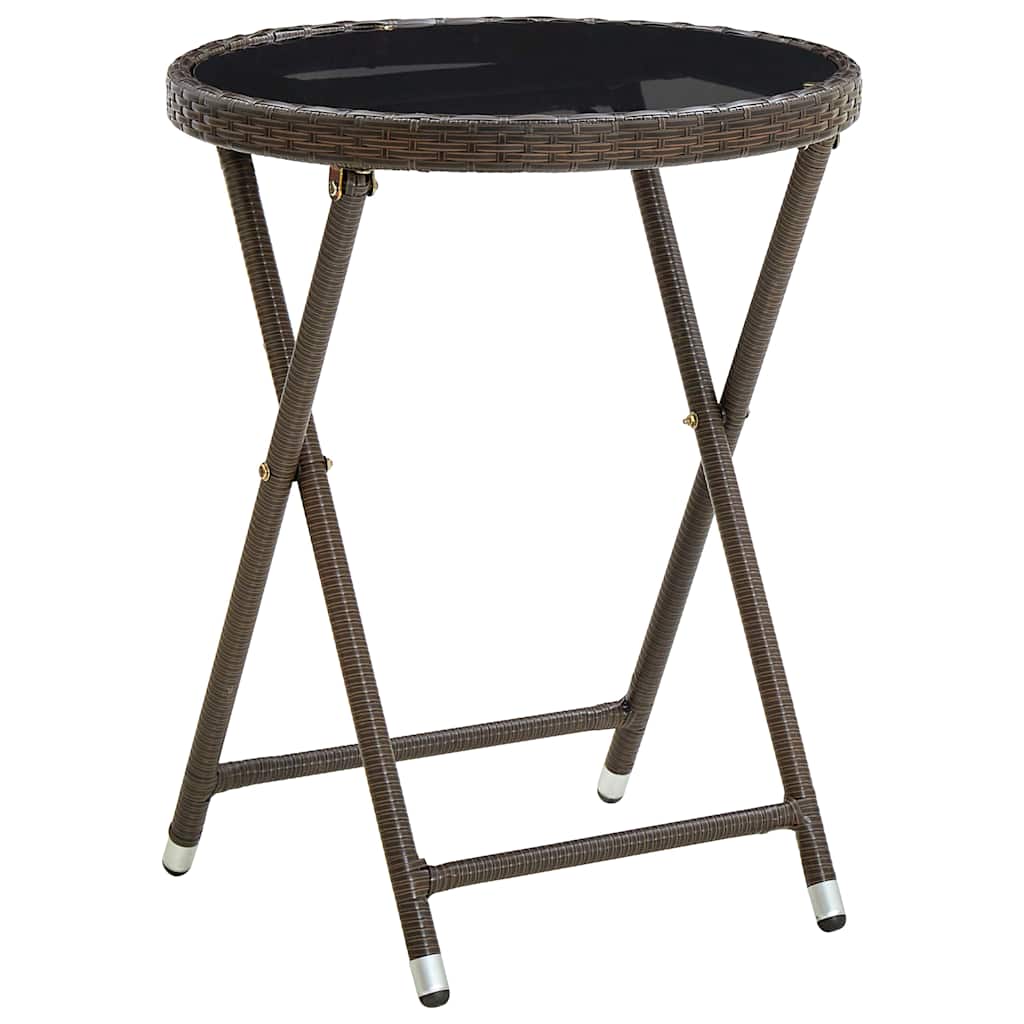 Bistro set za vrt 3 pcs Smeđa poliratan