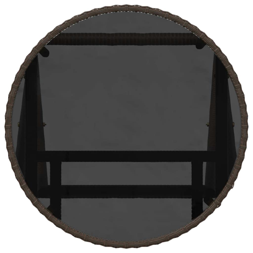 Bistro set za vrt 3 pcs Smeđa poliratan