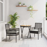 Bistro set za vrt 3 pcs Crna poliratan