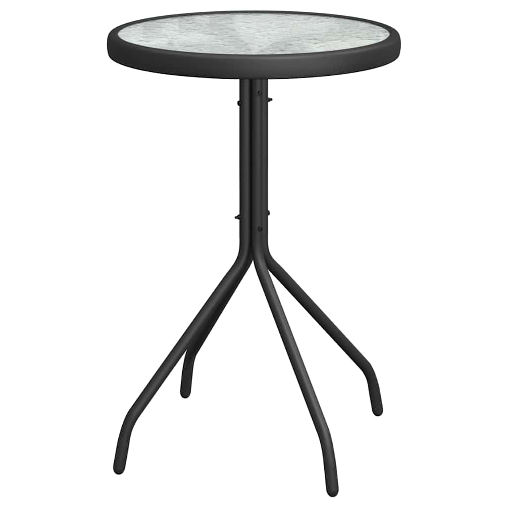 Bistro set za vrt 3 pcs Crna Čelik