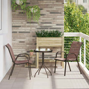 Bistro set za vrt 3 pcs Smeđa Čelik