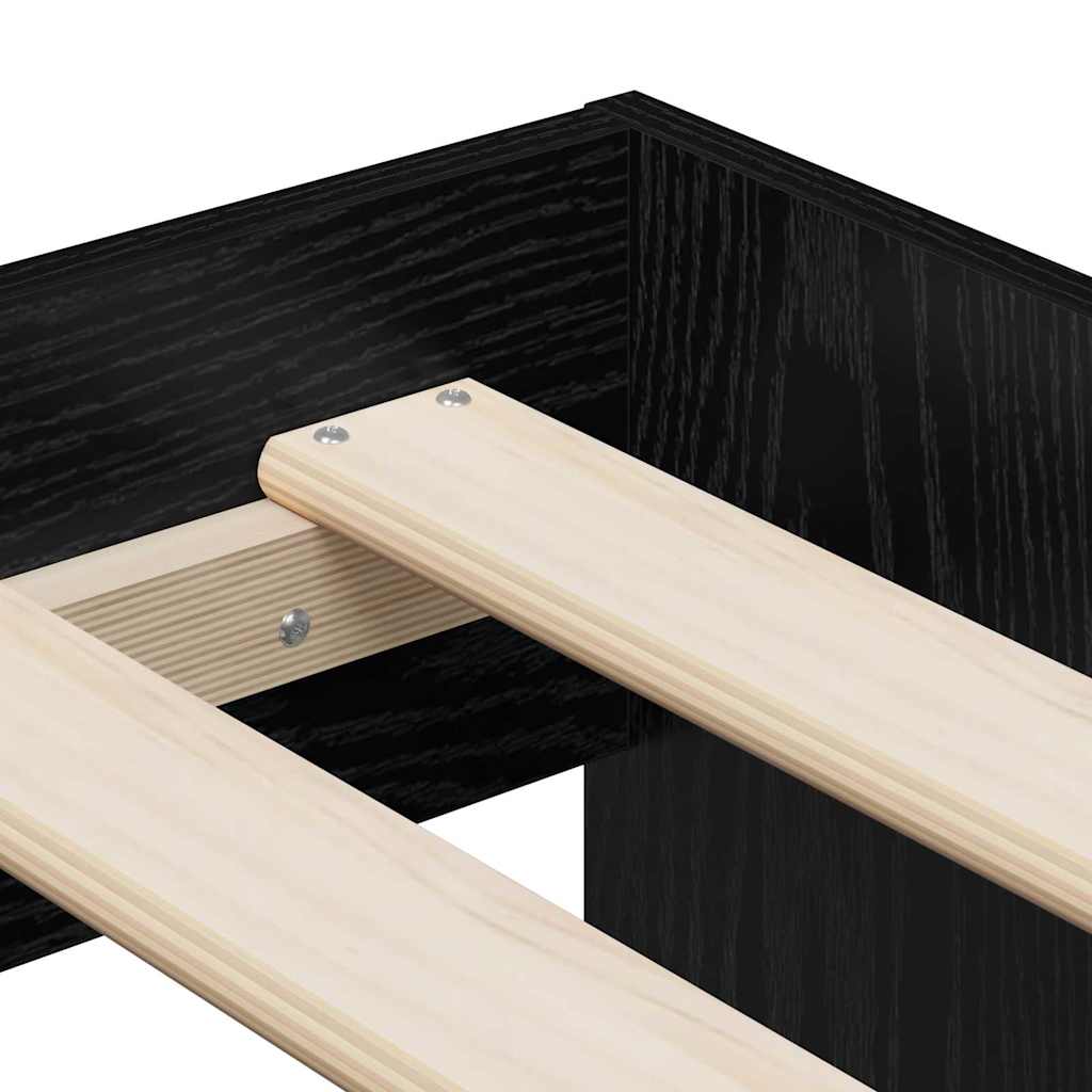 Krevetna konstrukcija Crni hrast 80 x 200 cm Konstruirano drvo