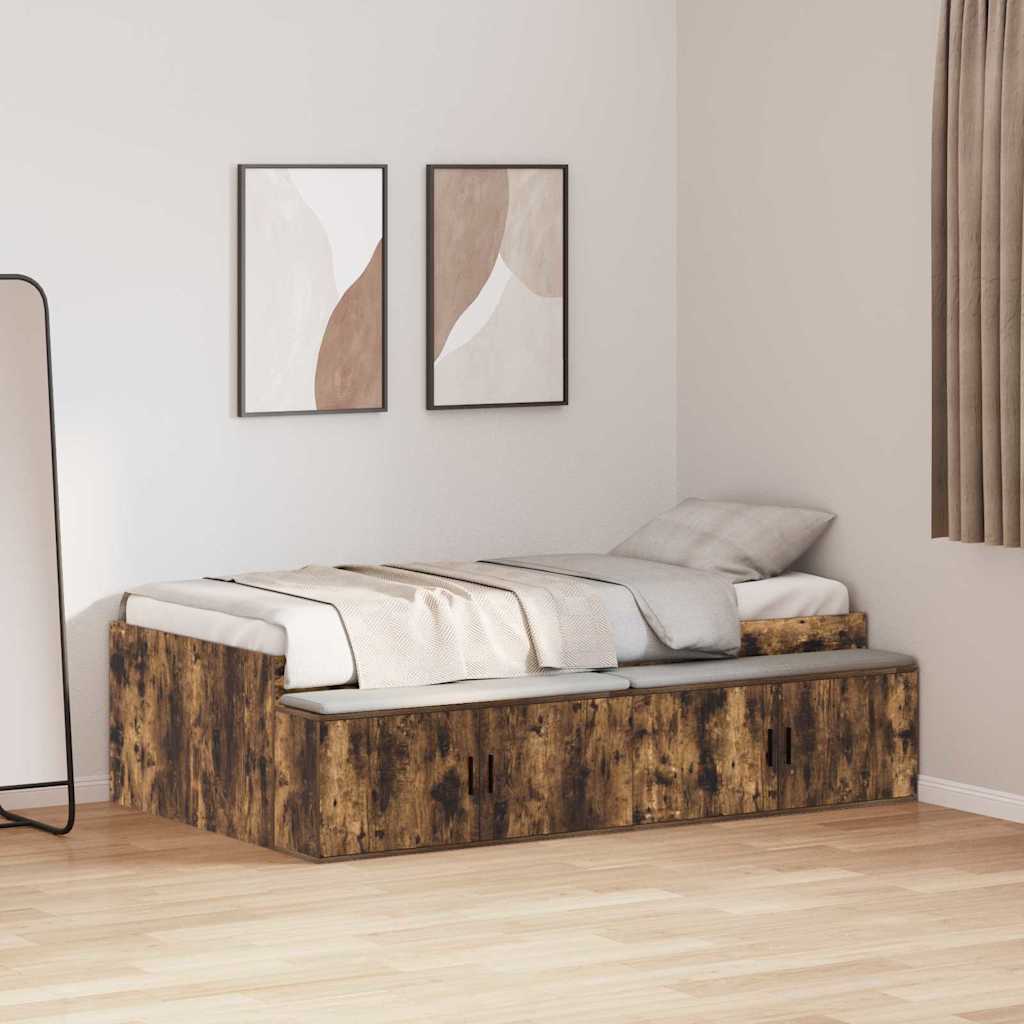 Krevetna konstrukcija s ladicama Dimljeni hrast 80 x 200 cm