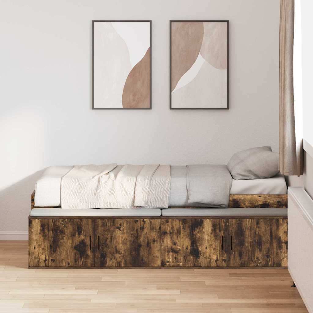 Krevetna konstrukcija s ladicama Dimljeni hrast 80 x 200 cm