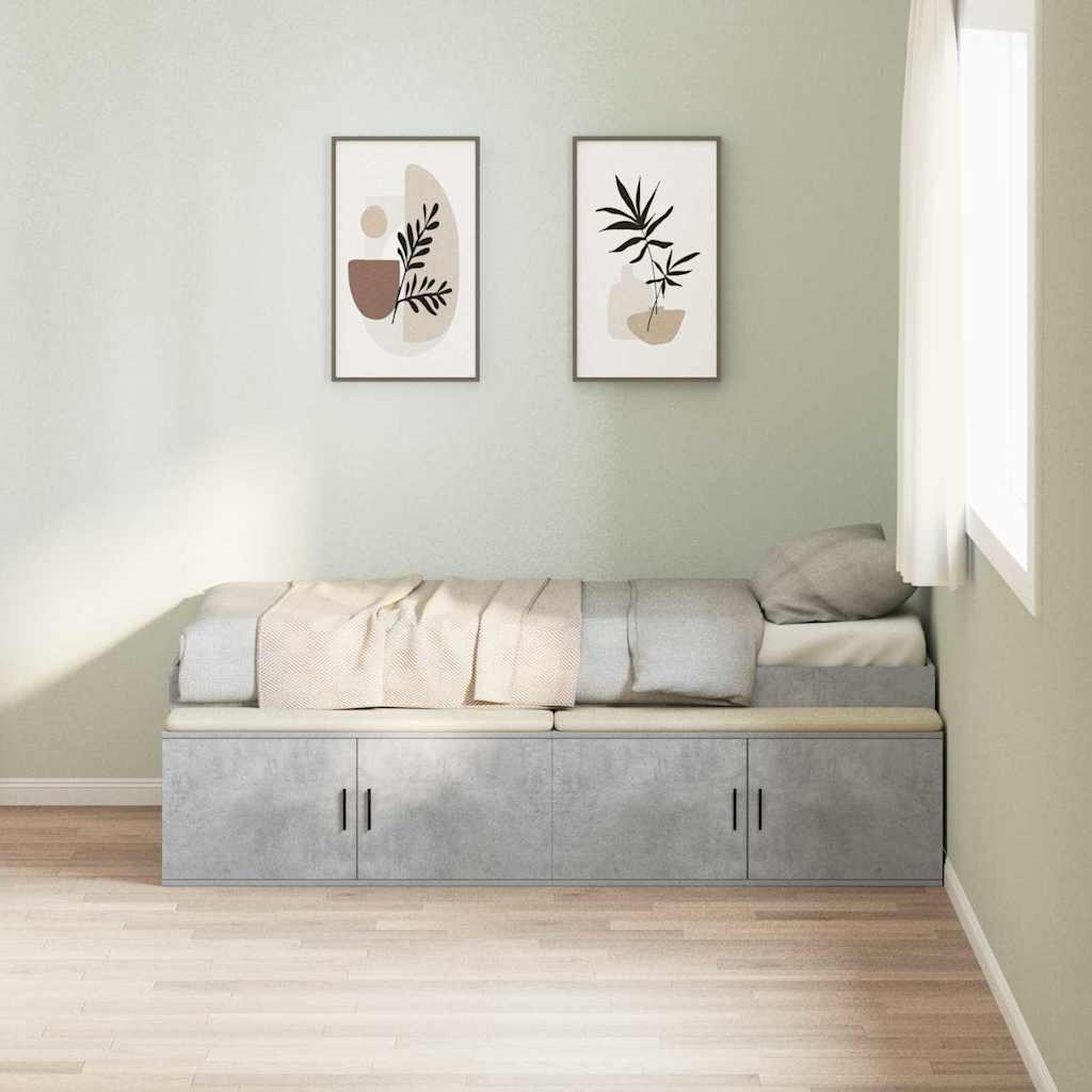 Krevetna konstrukcija s ladicama Betonski sivi 70 x 190 cm