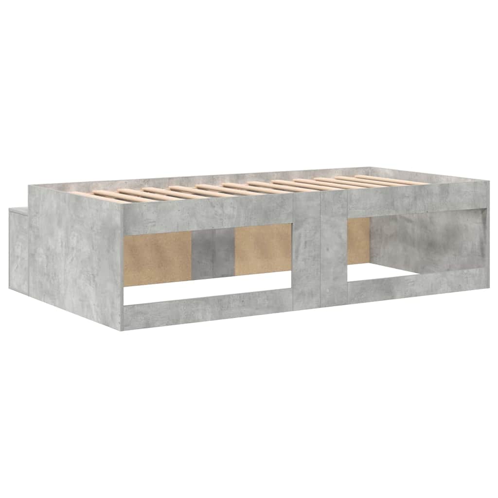 Krevetna konstrukcija s ladicama Betonski sivi 70 x 190 cm