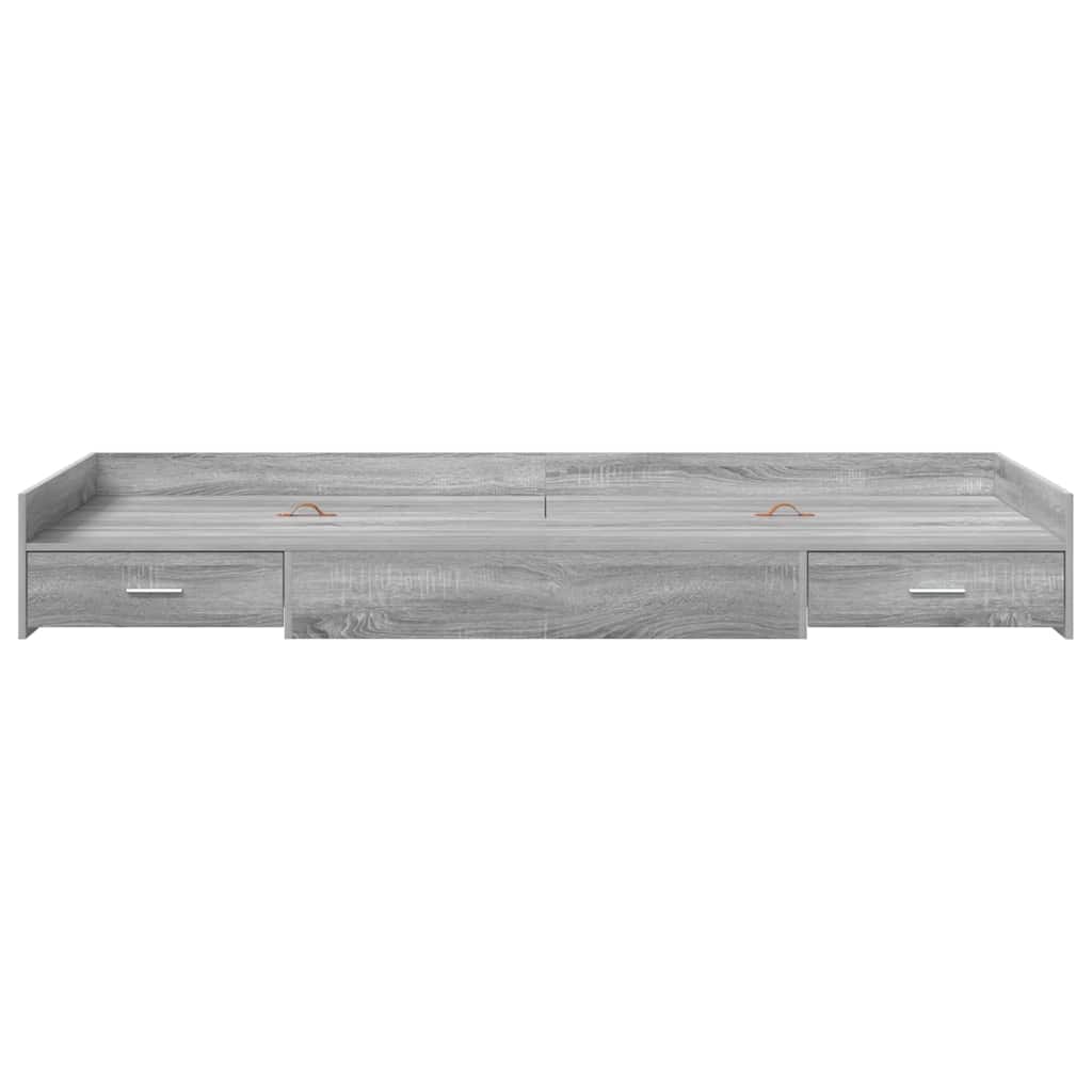 Krevetna konstrukcija Siva Sonoma 90 x 200 cm Konstruirano drvo