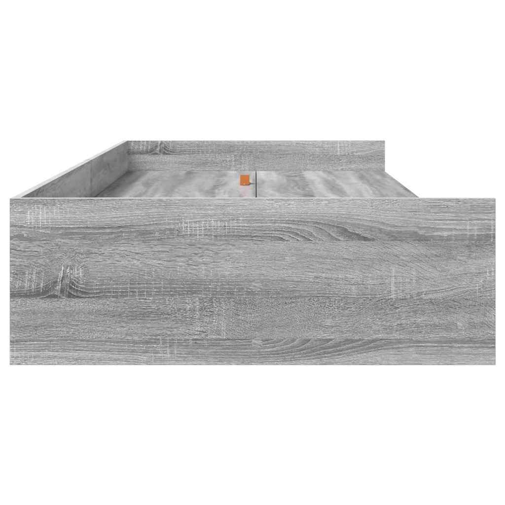 Krevetna konstrukcija Siva Sonoma 90 x 200 cm Konstruirano drvo