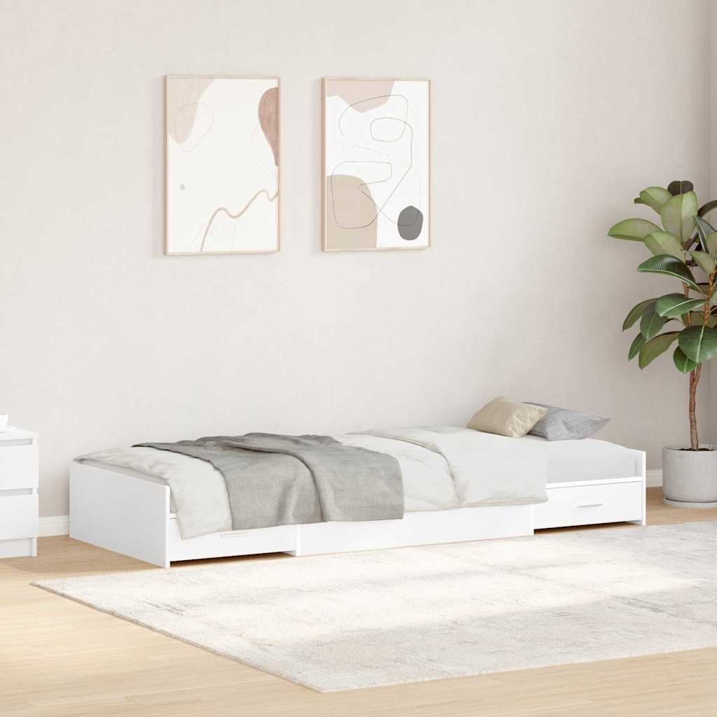 Krevetna konstrukcija Bijelo 80 x 200 cm Konstruirano drvo