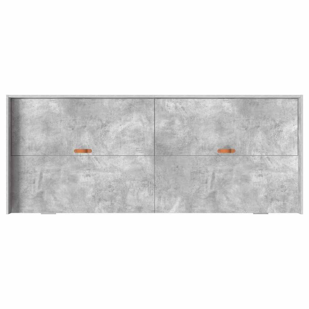 Krevetna konstrukcija s uzglavljem Betonski sivi 75 x 190 cm