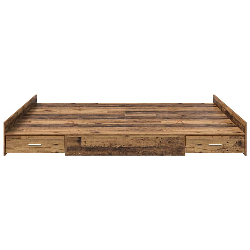 Krevet s ladicama Staro drvo 180 x 200 cm Konstruirano drvo