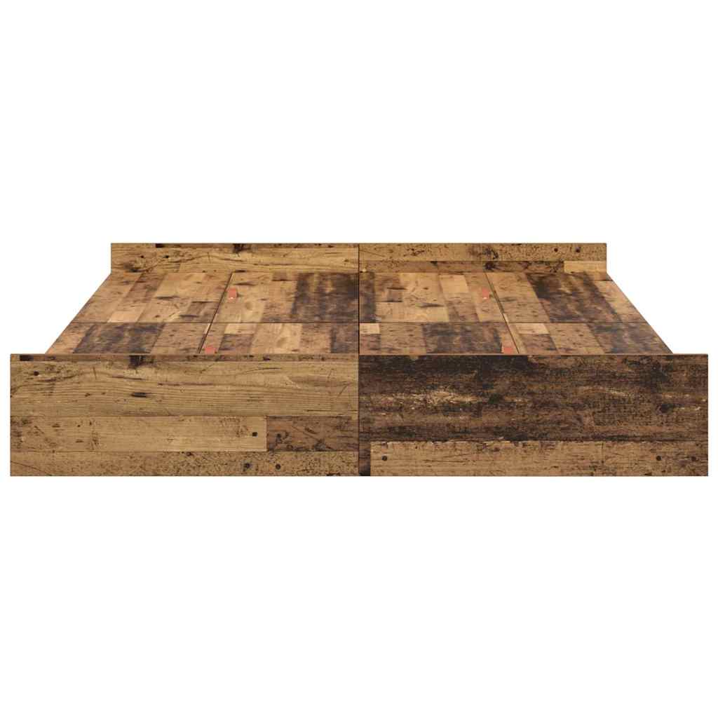 Krevet s ladicama Staro drvo 140 x 200 cm Konstruirano drvo
