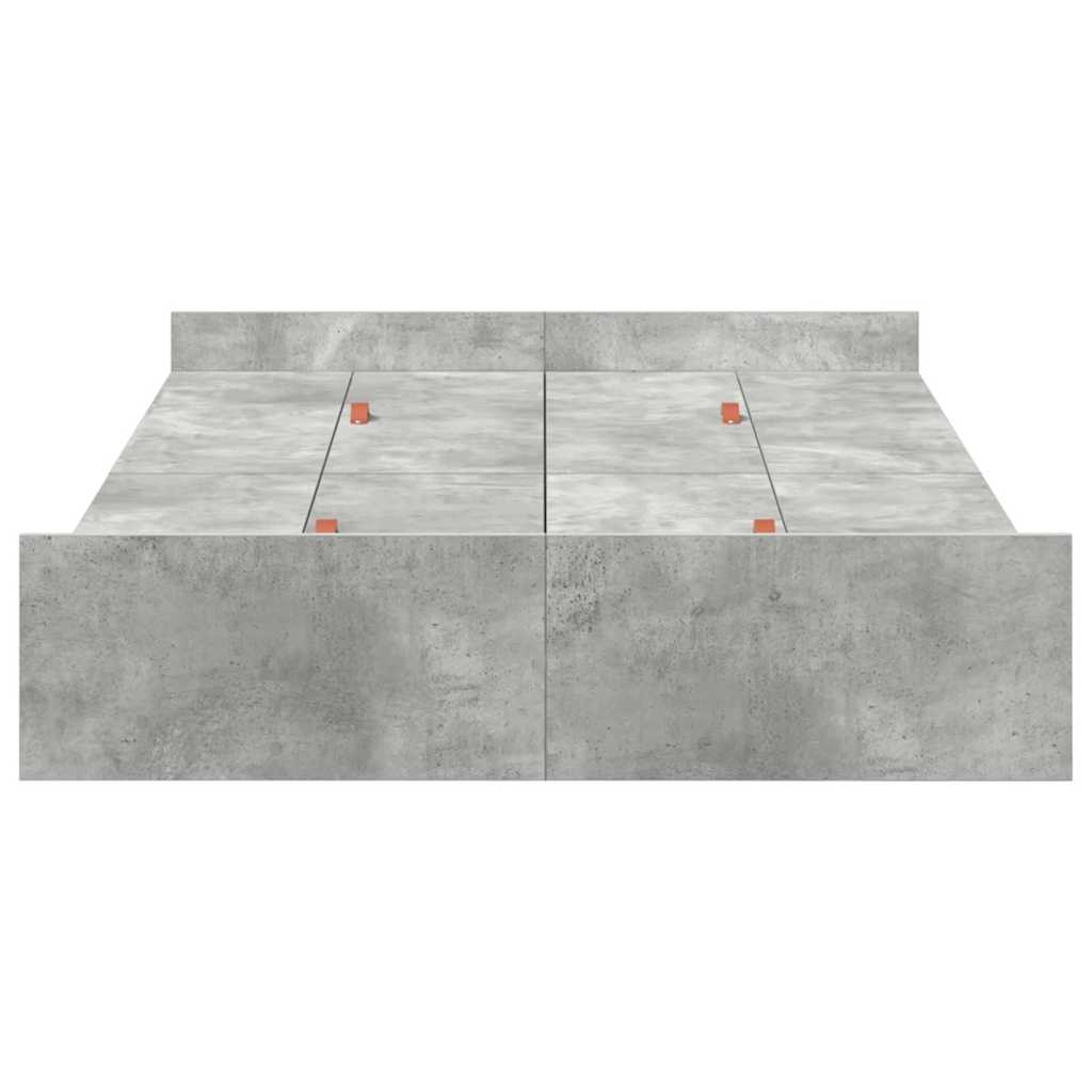 Krevet s ladicama Betonski sivi 120 x 200 cm Konstruirano drvo