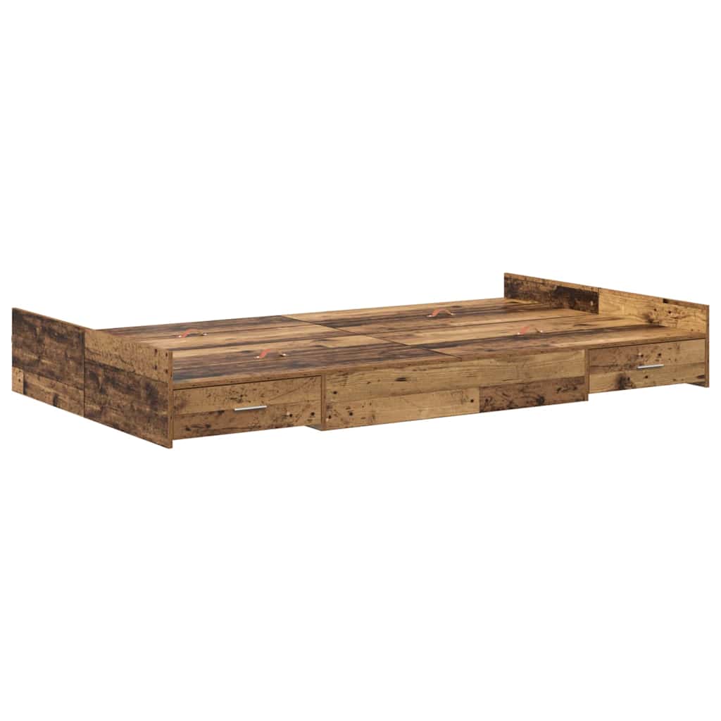 Krevet s ladicama Staro drvo 120 x 200 cm Konstruirano drvo