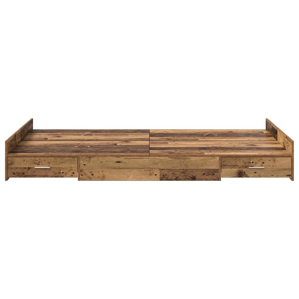 Krevet s ladicama Staro drvo 120 x 200 cm Konstruirano drvo