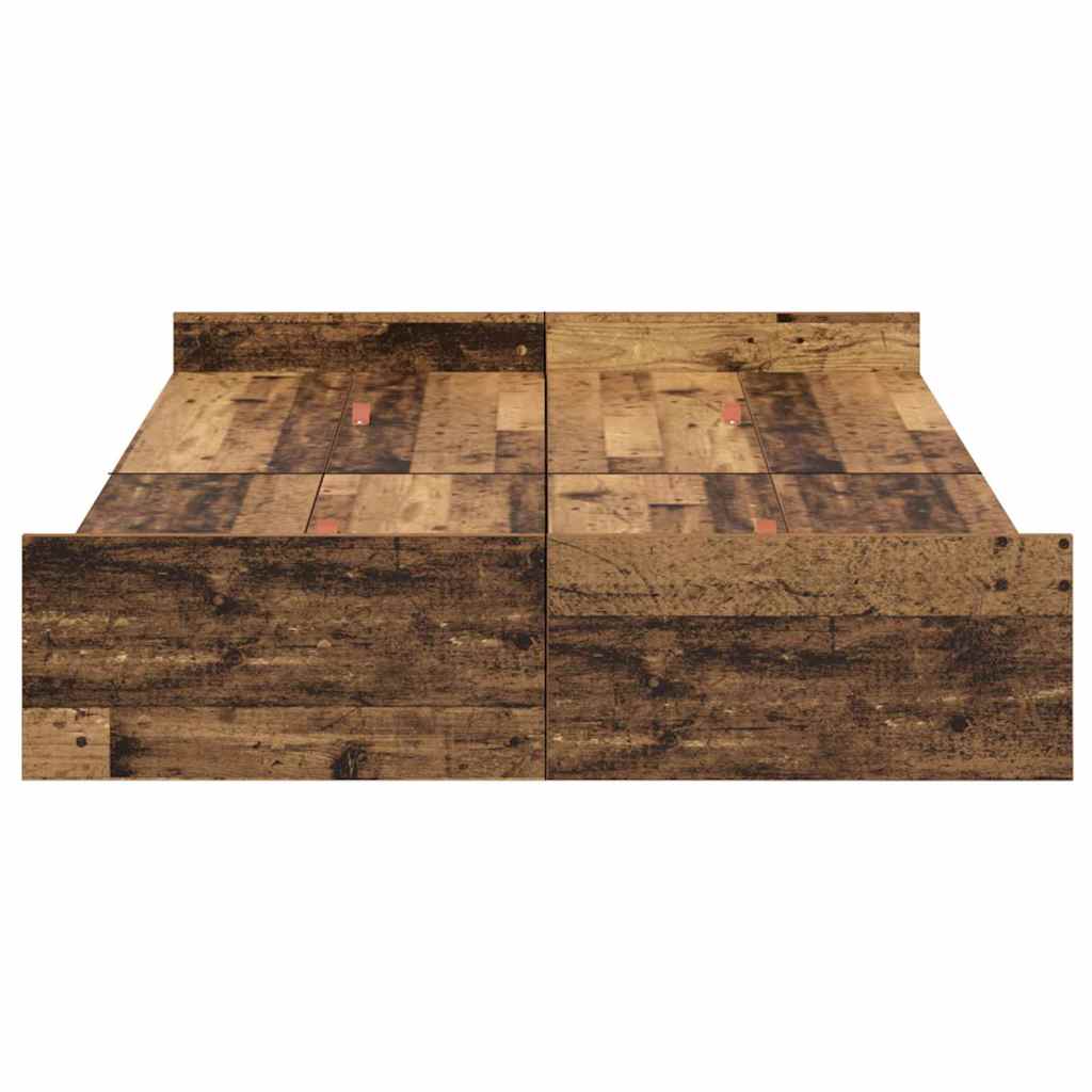 Krevet s ladicama Staro drvo 120 x 200 cm Konstruirano drvo