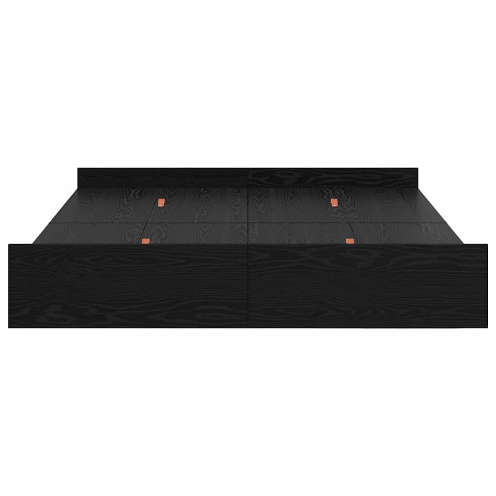 Krevet s ladicama Crni hrast 140 x 190 cm Konstruirano drvo