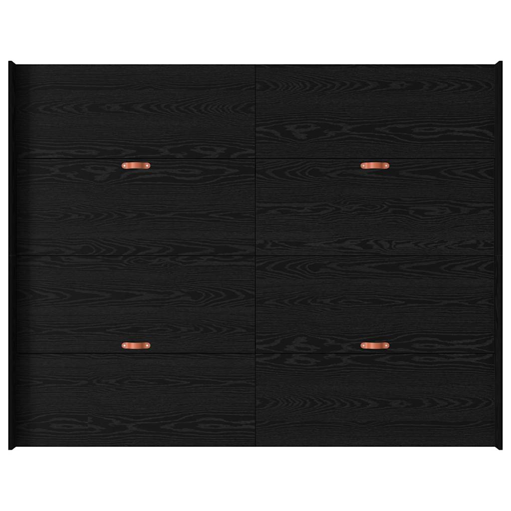 Krevet s ladicama Crni hrast 140 x 190 cm Konstruirano drvo