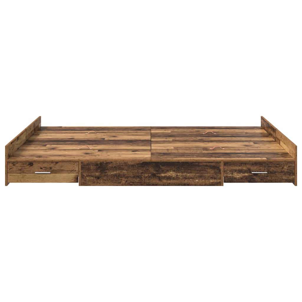 Krevet s ladicama Staro drvo 140 x 190 cm Konstruirano drvo
