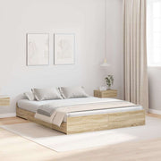 Krevet s ladicama Sonoma hrast 135 x 190 cm Konstruirano drvo
