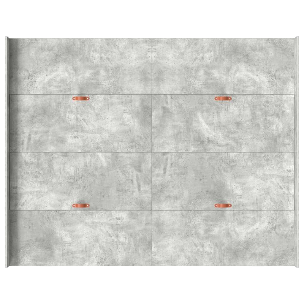 Krevet s ladicama Betonski sivi 135 x 190 cm Konstruirano drvo