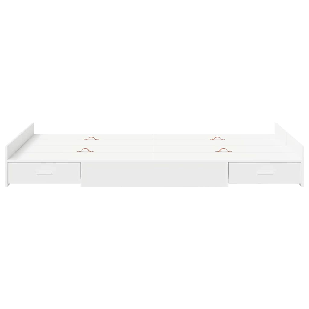 Krevet s ladicama Bijelo 120 x 190 cm Konstruirano drvo