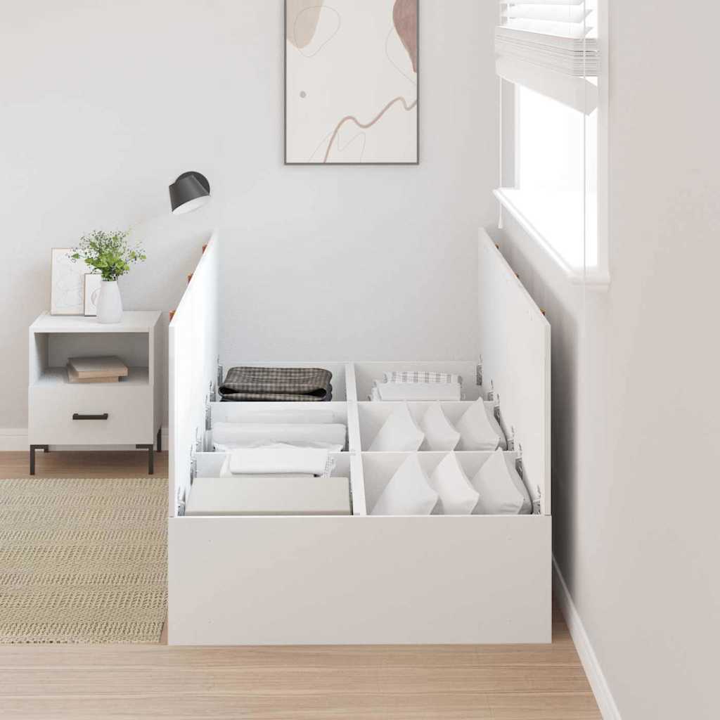 Krevet s ladicama Bijelo 80 x 200 cm Konstruirano drvo