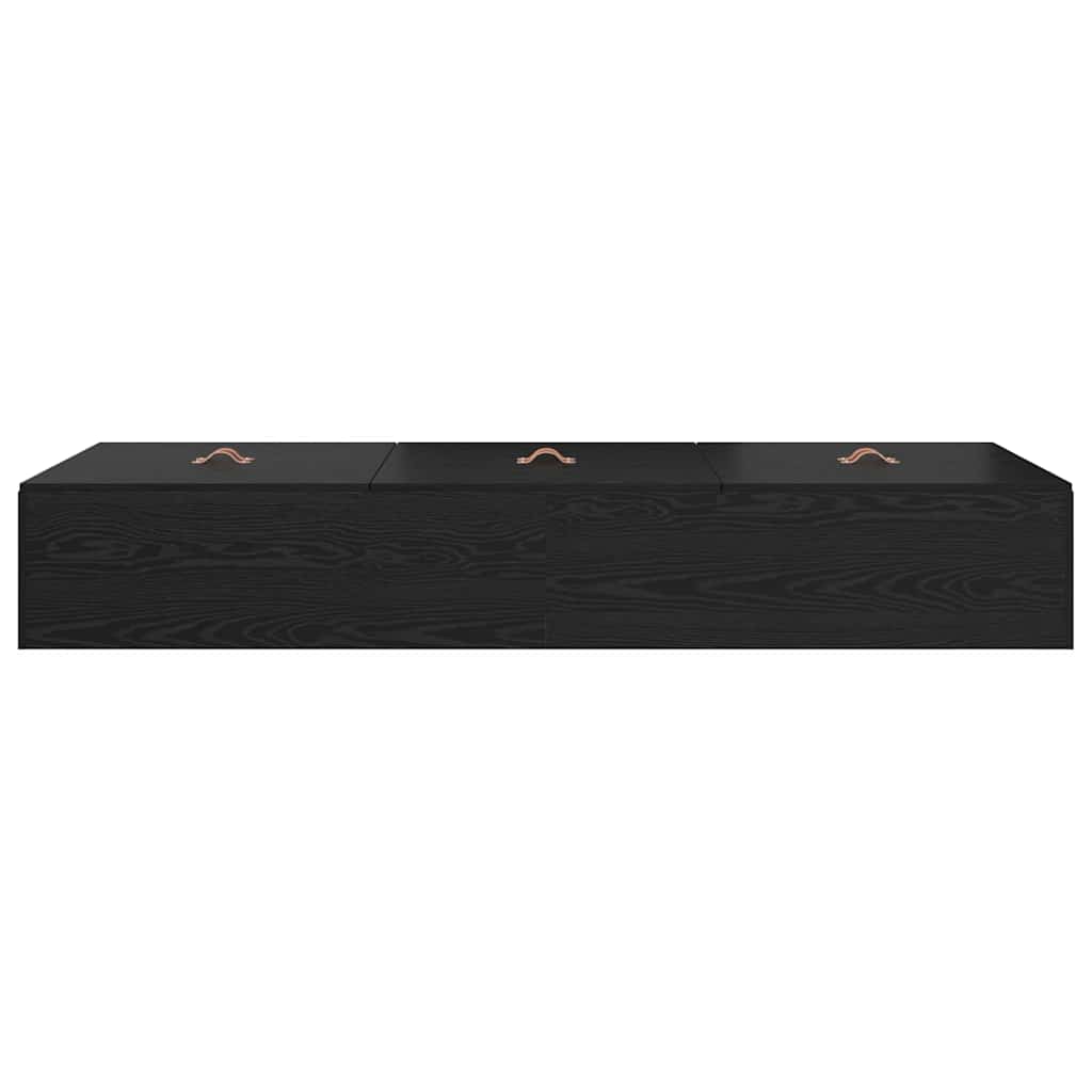 Krevet s ladicama Crni hrast 80 x 200 cm Konstruirano drvo