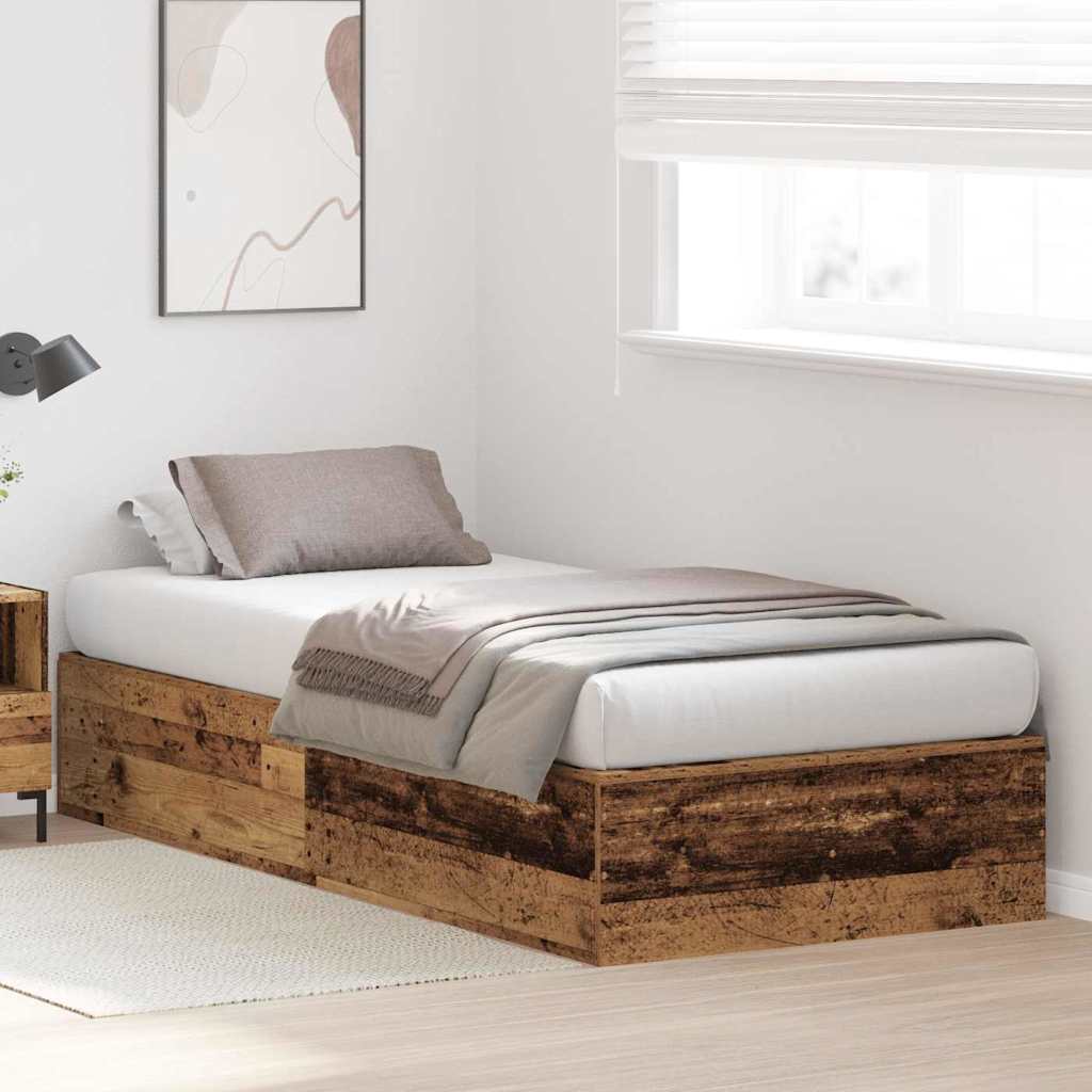 Krevet s ladicama Staro drvo 80 x 200 cm Konstruirano drvo