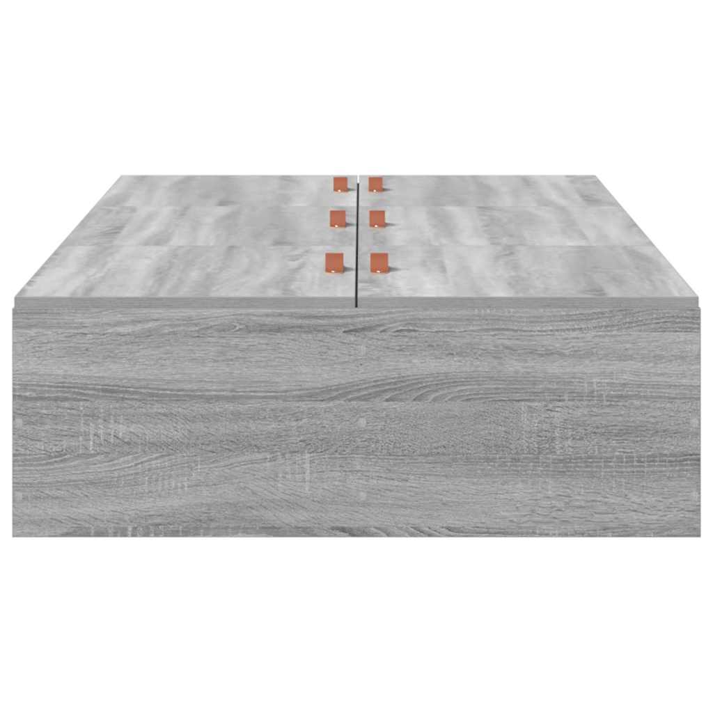 Krevet s ladicama Siva Sonoma 90 x 200 cm Konstruirano drvo