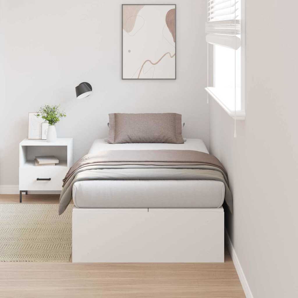 Krevet s ladicama Bijelo 100 x 200 cm Konstruirano drvo