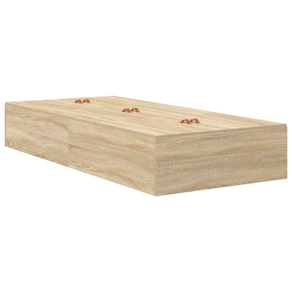 Krevet s ladicama Sonoma hrast 100 x 200 cm Konstruirano drvo