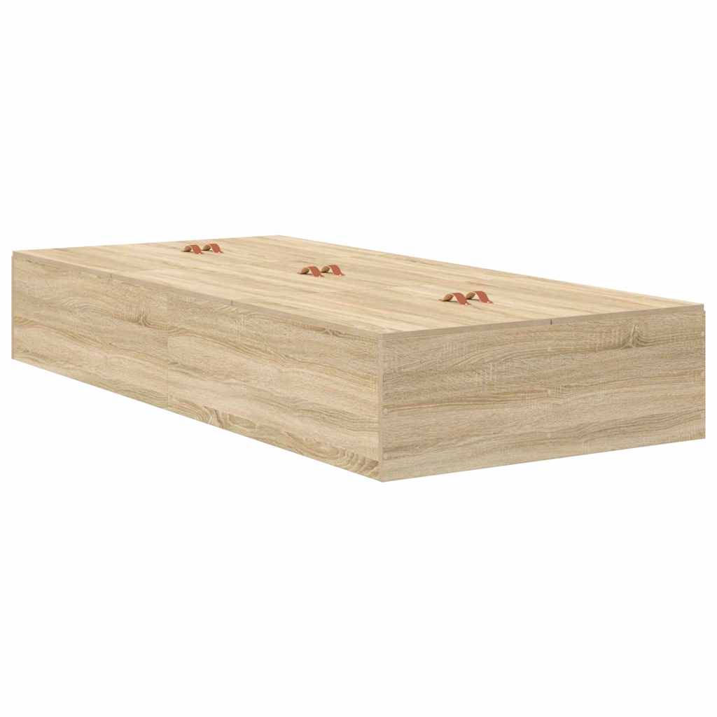 Krevet s ladicama Sonoma hrast 100 x 200 cm Konstruirano drvo