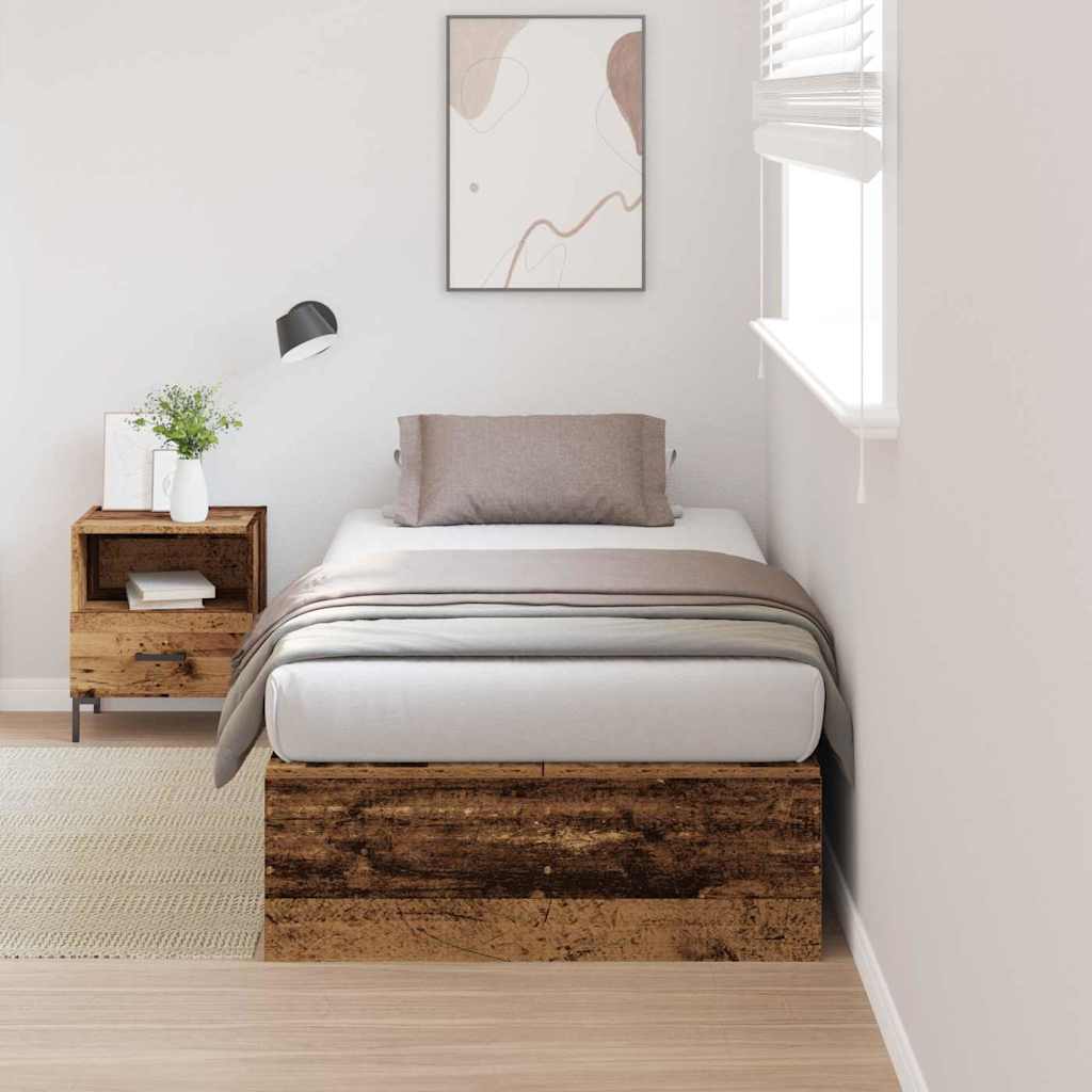 Krevet s ladicama Staro drvo 100 x 200 cm Konstruirano drvo