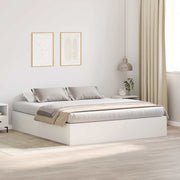 Krevet s ladicama Bijelo 200 x 200 cm Konstruirano drvo