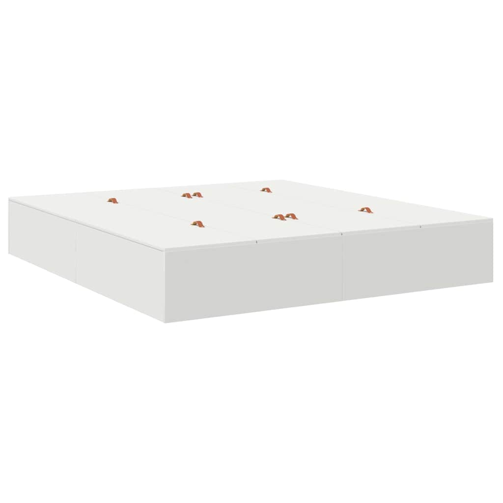 Krevet s ladicama Bijelo 200 x 200 cm Konstruirano drvo