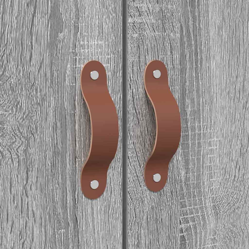 Krevet s ladicama Siva Sonoma 200 x 200 cm Konstruirano drvo
