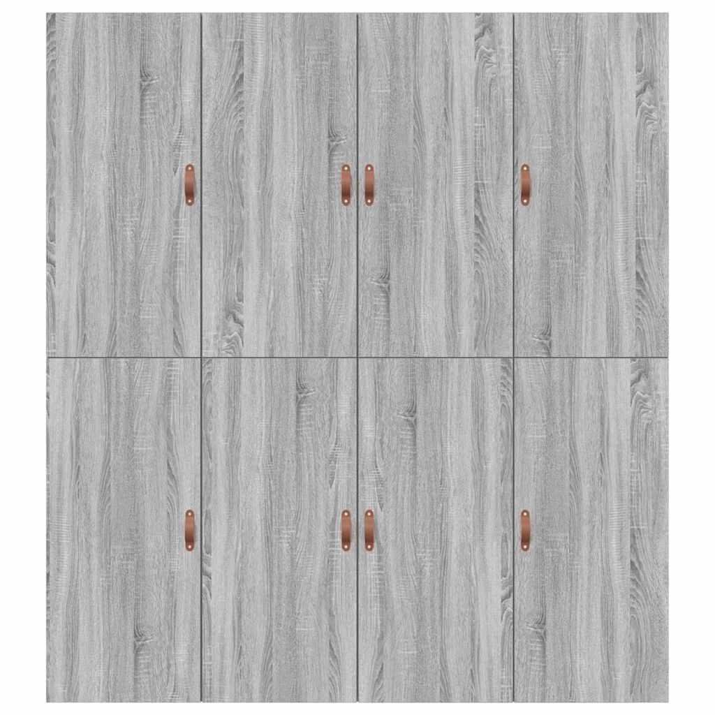 Krevet s ladicama Siva Sonoma 200 x 200 cm Konstruirano drvo