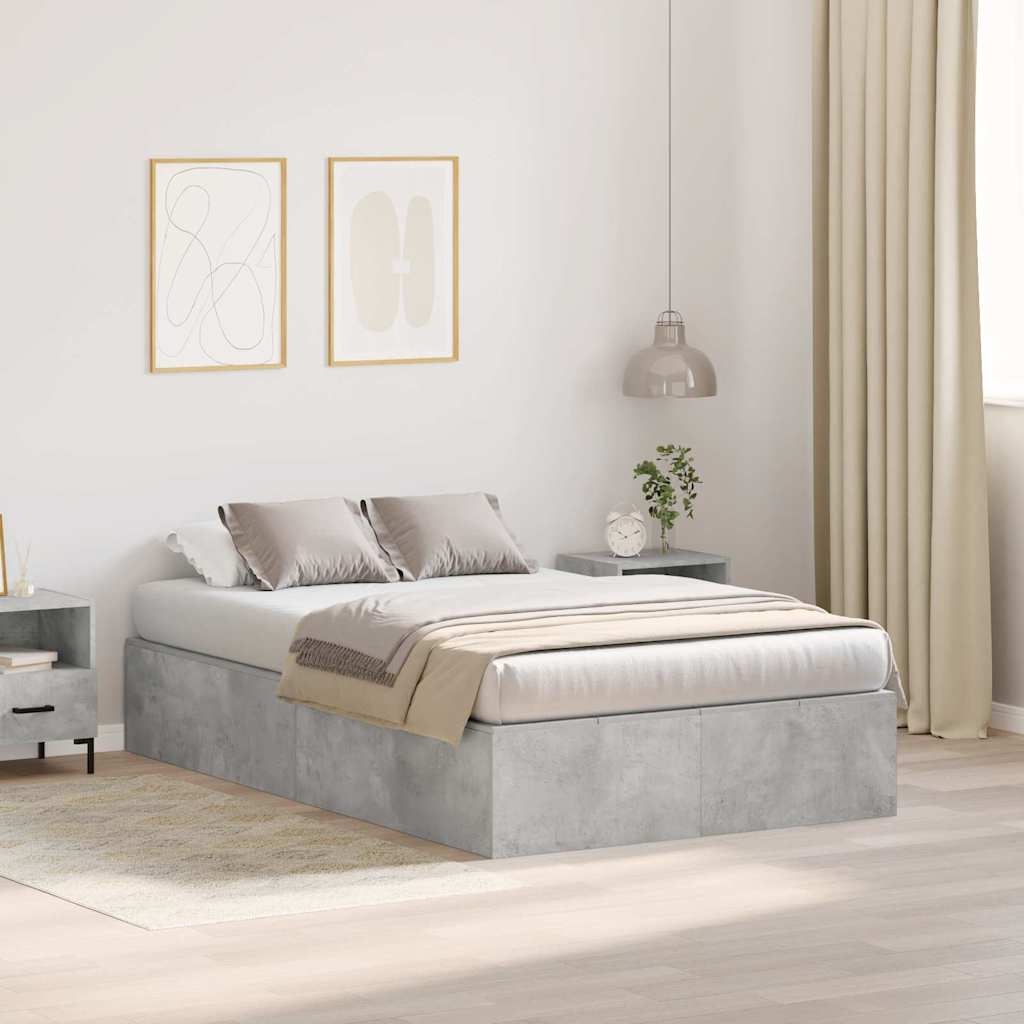 Krevet s ladicama Betonski sivi 120 x 200 cm Konstruirano drvo