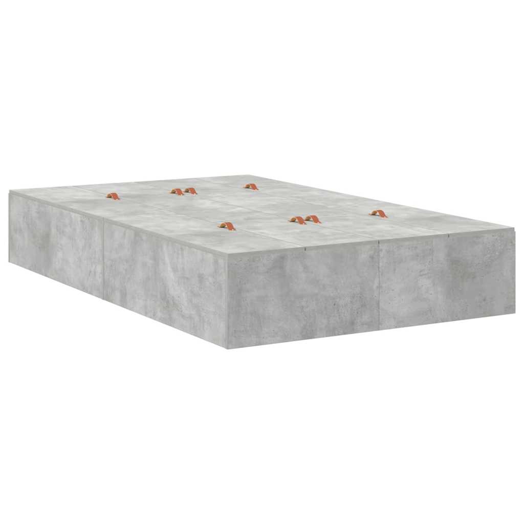 Krevet s ladicama Betonski sivi 120 x 200 cm Konstruirano drvo
