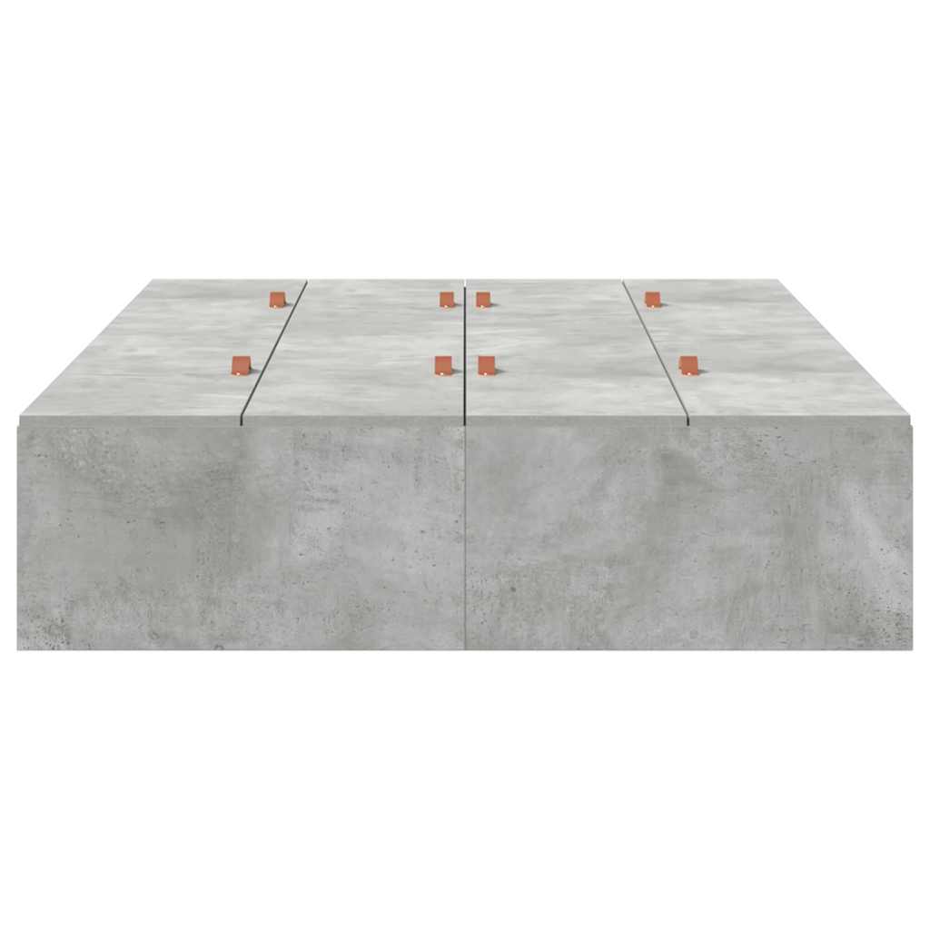 Krevet s ladicama Betonski sivi 120 x 200 cm Konstruirano drvo