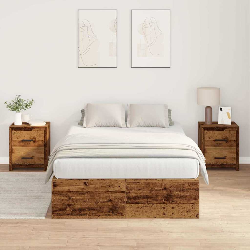 Krevet s ladicama Staro drvo 120 x 200 cm Konstruirano drvo