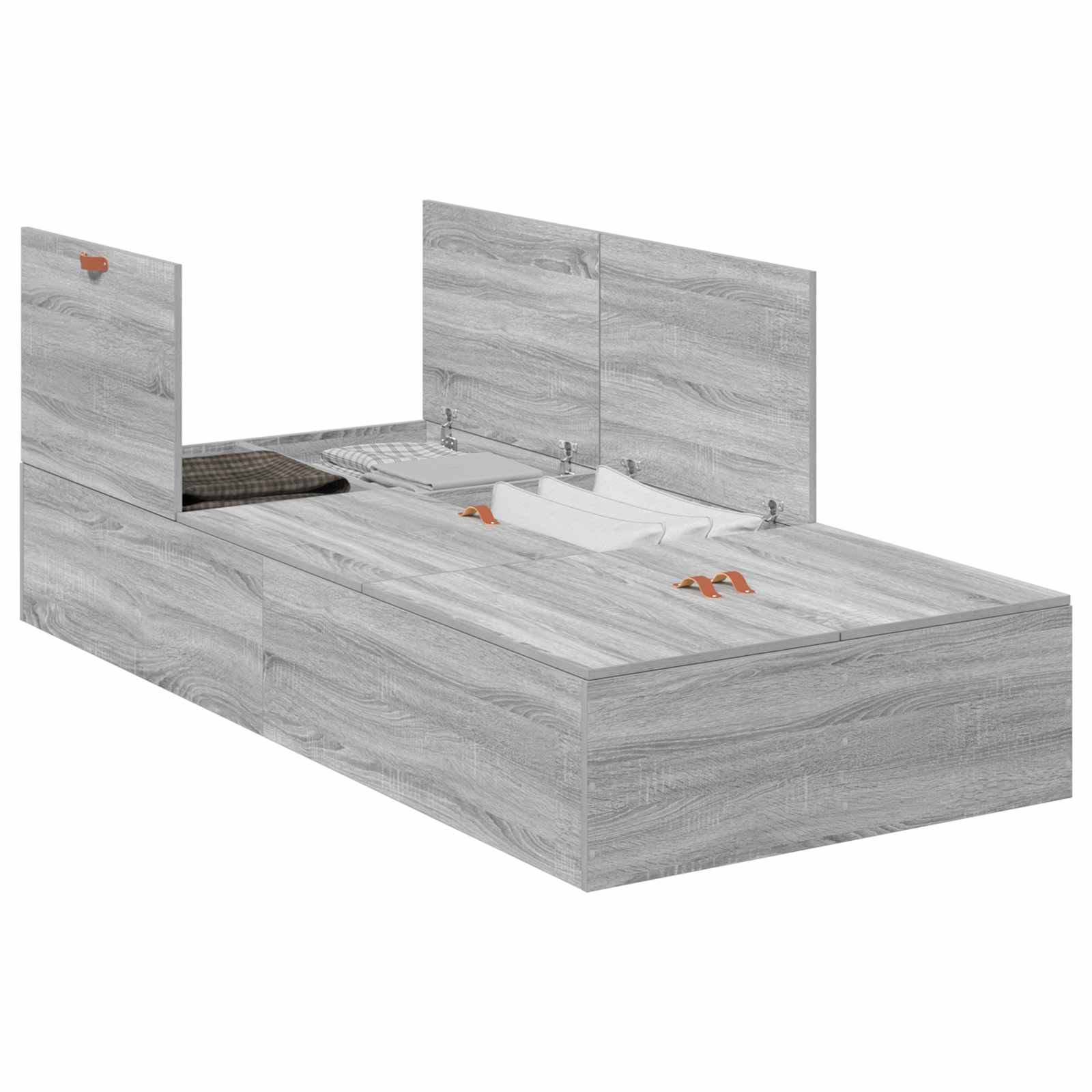 Krevet s ladicama Siva Sonoma 70 x 190 cm Konstruirano drvo