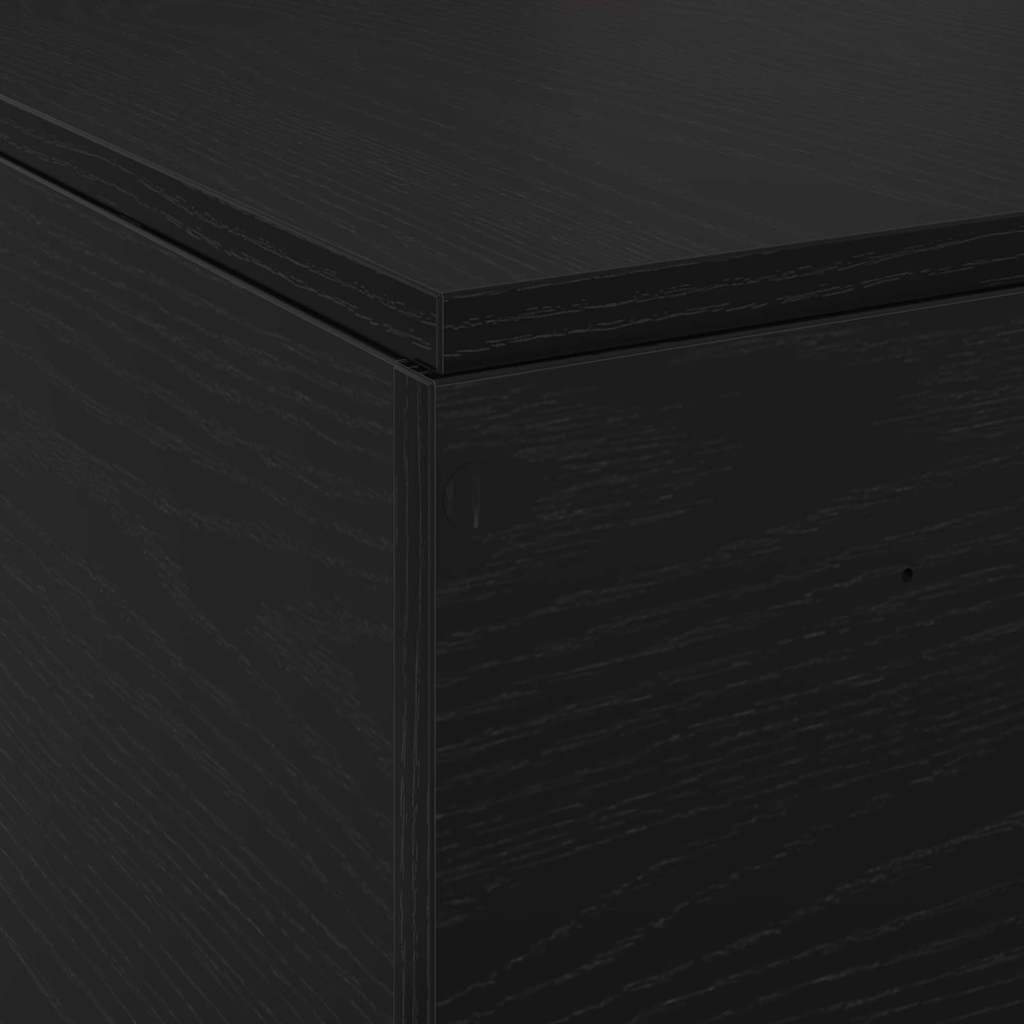 Krevet s ladicama Crni hrast 140 x 190 cm Konstruirano drvo