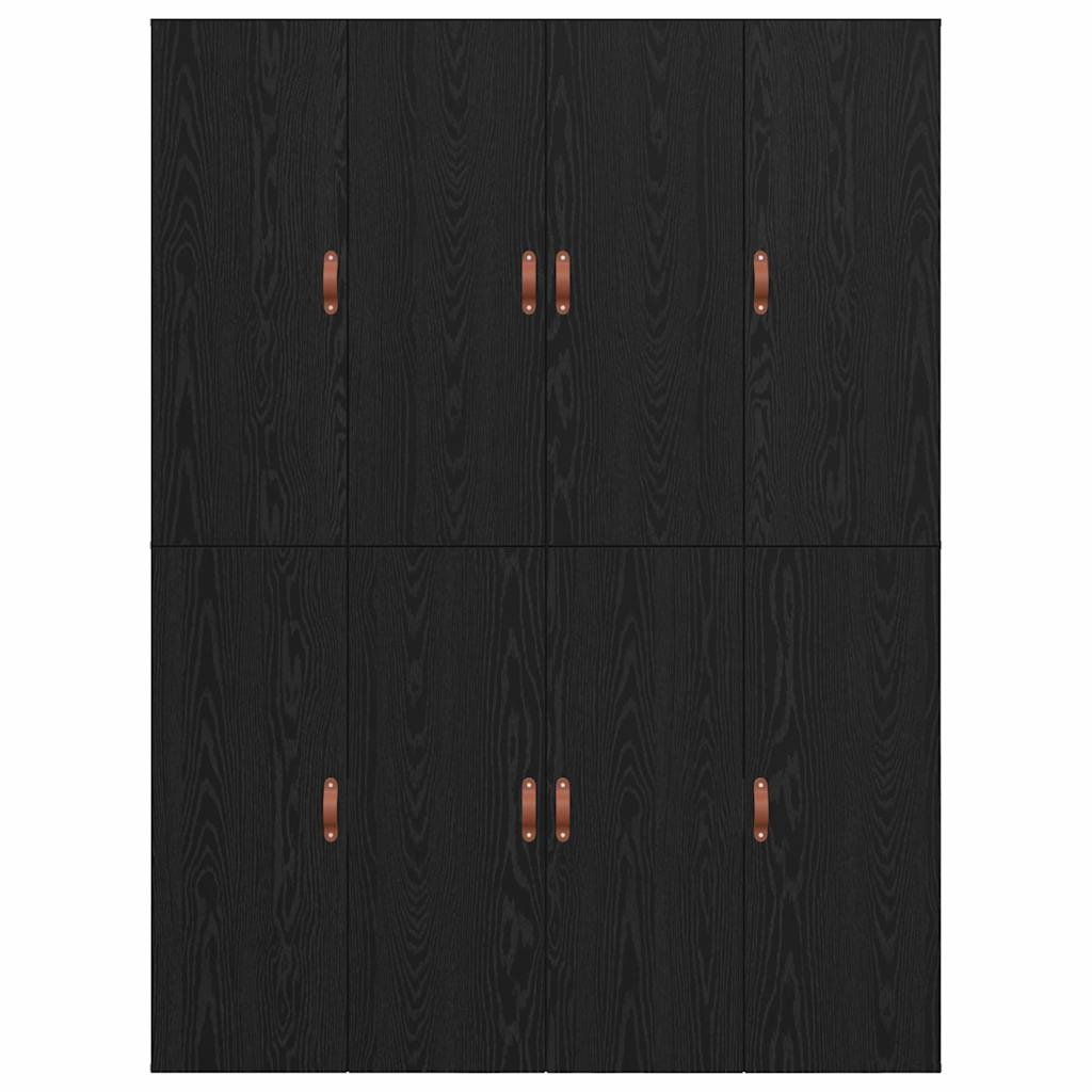 Krevet s ladicama Crni hrast 140 x 190 cm Konstruirano drvo