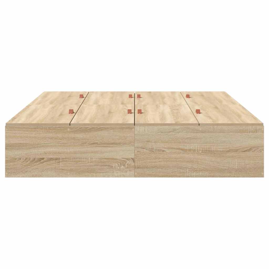 Krevet s ladicama Sonoma hrast 140 x 190 cm Konstruirano drvo