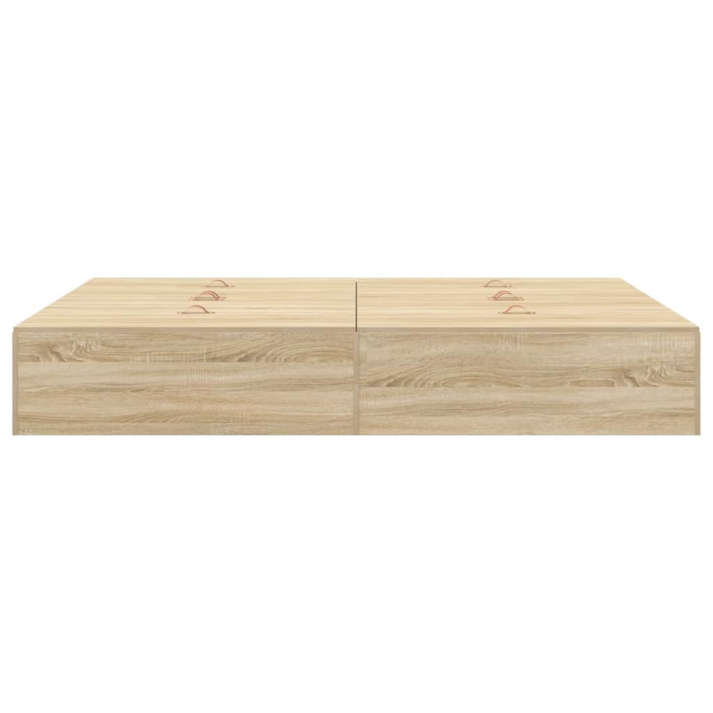 Krevet s ladicama Sonoma hrast 140 x 190 cm Konstruirano drvo