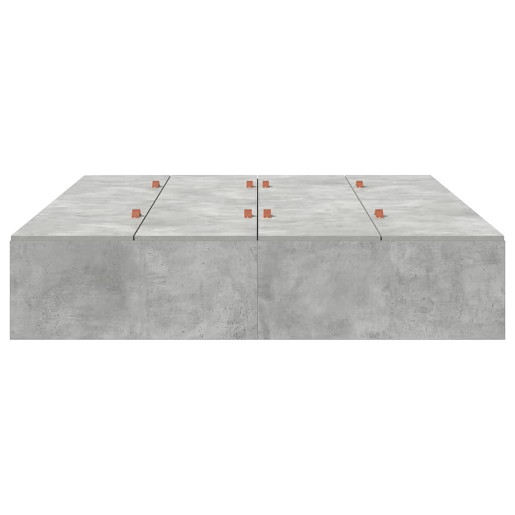 Krevet s ladicama Betonski sivi 140 x 190 cm Konstruirano drvo